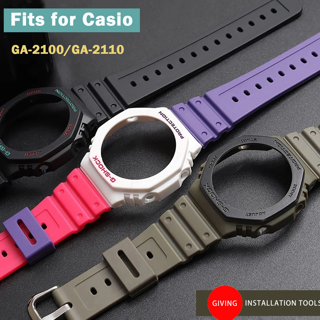 Аксессуары для часов, полимерный чехол на ремешке 16 мм, подходит для Casio G-SHOCK GA2100 2110, мужские и женские спортивные водонепроницаемые Прозрачн...
Аксессуары для часов, полимерный чехол на ремешке 16 мм, подходит для Casio G-SHOCK GA2100 2110, мужские и женские спортивные водонепроницаемые Прозрачн...