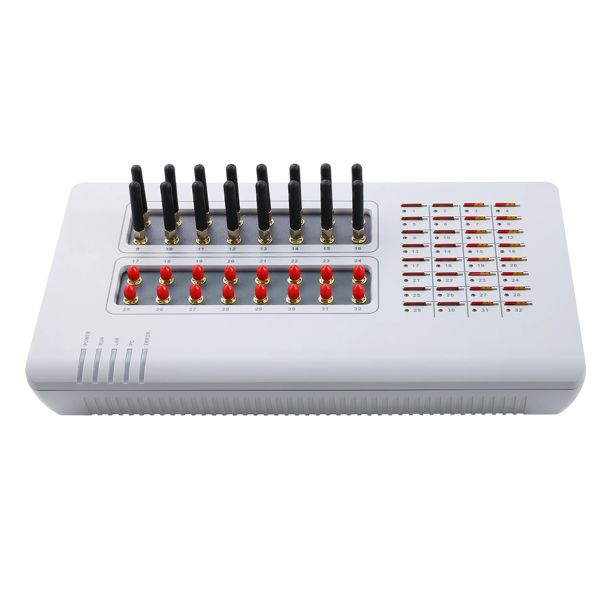 Newly Upgraded SK 32 Port Gsm Modem to PSTN Converter Goip Gsm Voip Conectar Disposi Gateway with SIMbank
Newly Upgraded SK 32 Port Gsm Modem to PSTN Converter Goip Gsm Voip Conectar Disposi Gateway with SIMbank