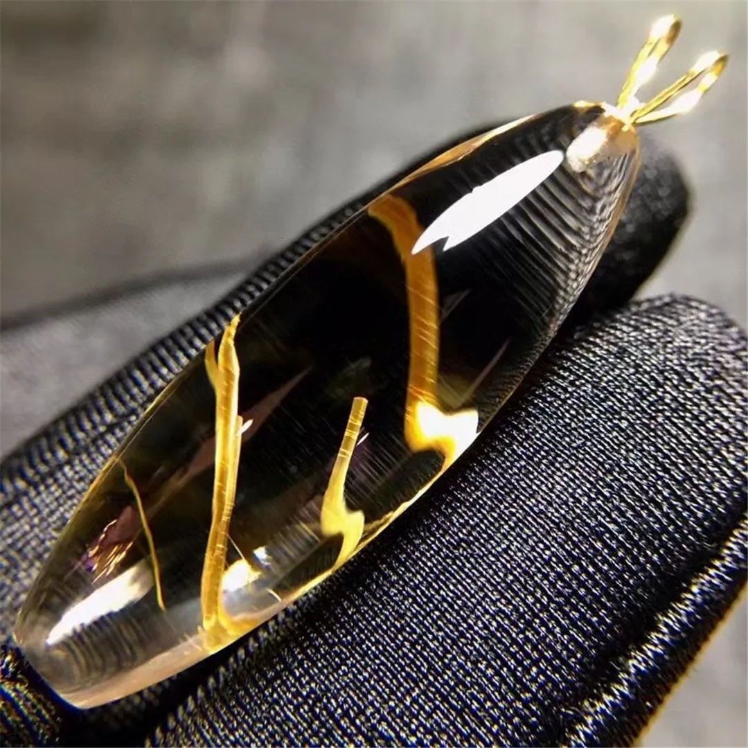 Natural Gold Rutilated Quartz Pendant Necklace Jewelry For Woman Man Wealth Gift 18K Gold Reiki Crystal 34x11x12mm Beads AAAAA
Natural Gold Rutilated Quartz Pendant Necklace Jewelry For Woman Man Wealth Gift 18K Gold Reiki Crystal 34x11x12mm Beads AAAAA