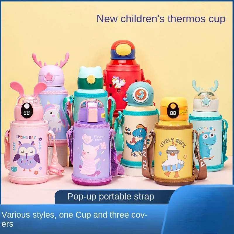 Cartoon 316 Stainless Steel Smart Children's Thermal Cup Baby Water Bottle Cute Student Cup Straw Water Cup
Cartoon 316 Stainless Steel Smart Children's Thermal Cup Baby Water Bottle Cute Student Cup Straw Water Cup