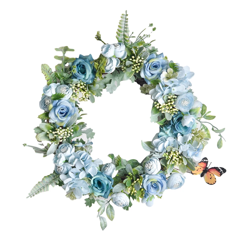 Wreaths For Front Door Artificial Flower Wreath For Home Decoration Light Color Fake Flower Garland Round Floral Wreath Hangings
Wreaths For Front Door Artificial Flower Wreath For Home Decoration Light Color Fake Flower Garland Round Floral Wreath Hangings