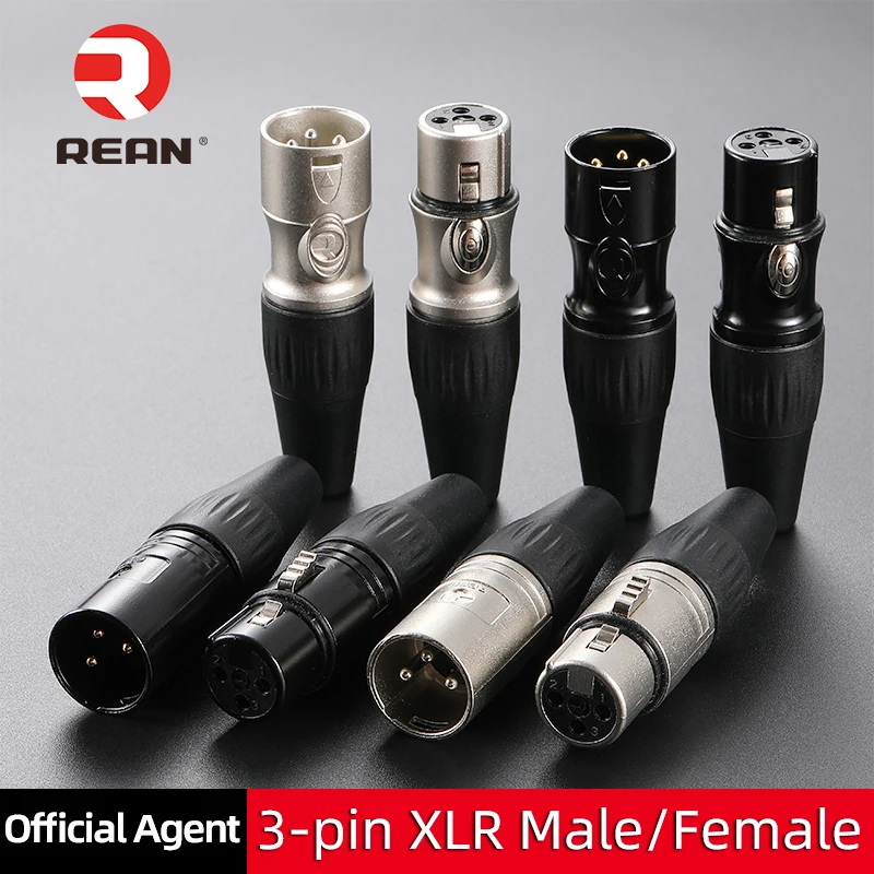 NEUTRIK's REAN 1/5Pairs XLR Male / Female Plugs 3 Pin Audio Balanced XLR Plug YS136N YS137N YS176 YS177YONGSHENG Microphone Line
NEUTRIK's REAN 1/5Pairs XLR Male / Female Plugs 3 Pin Audio Balanced XLR Plug YS136N YS137N YS176 YS177YONGSHENG Microphone Line