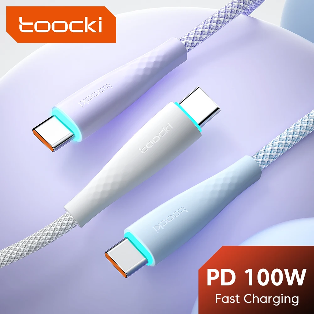 Toocki 100W USB C Cable For Huawei P40 P30 Mate40 Type C to Type C Cable USB C Fast Charger Cable For Xiaomi Poco Macbook
Toocki 100W USB C Cable For Huawei P40 P30 Mate40 Type C to Type C Cable USB C Fast Charger Cable For Xiaomi Poco Macbook