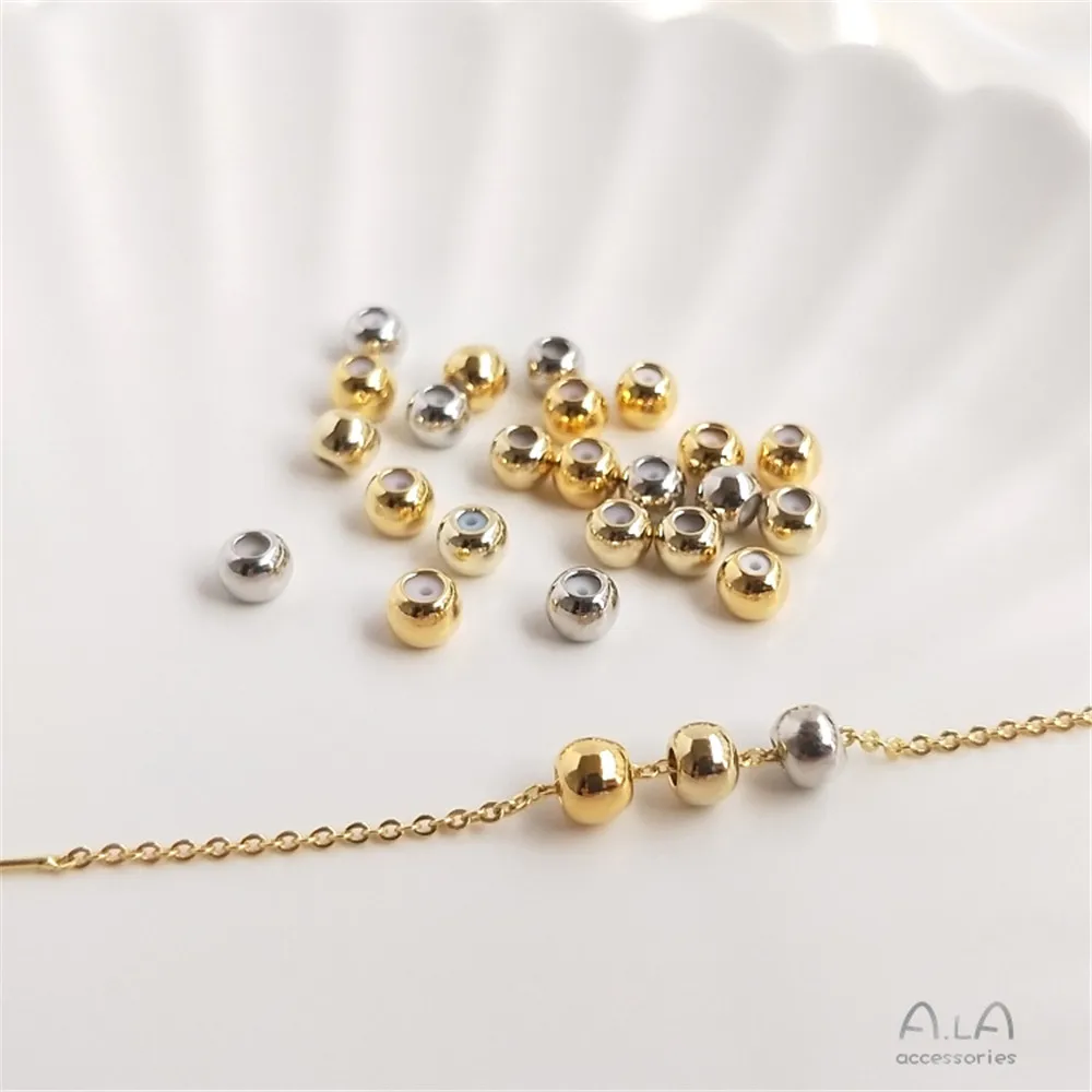 14K light gold 18K gold with silicone positioning beads chain adjustment beads DIY handmade necklace jewelry accessories
14K light gold 18K gold with silicone positioning beads chain adjustment beads DIY handmade necklace jewelry accessories