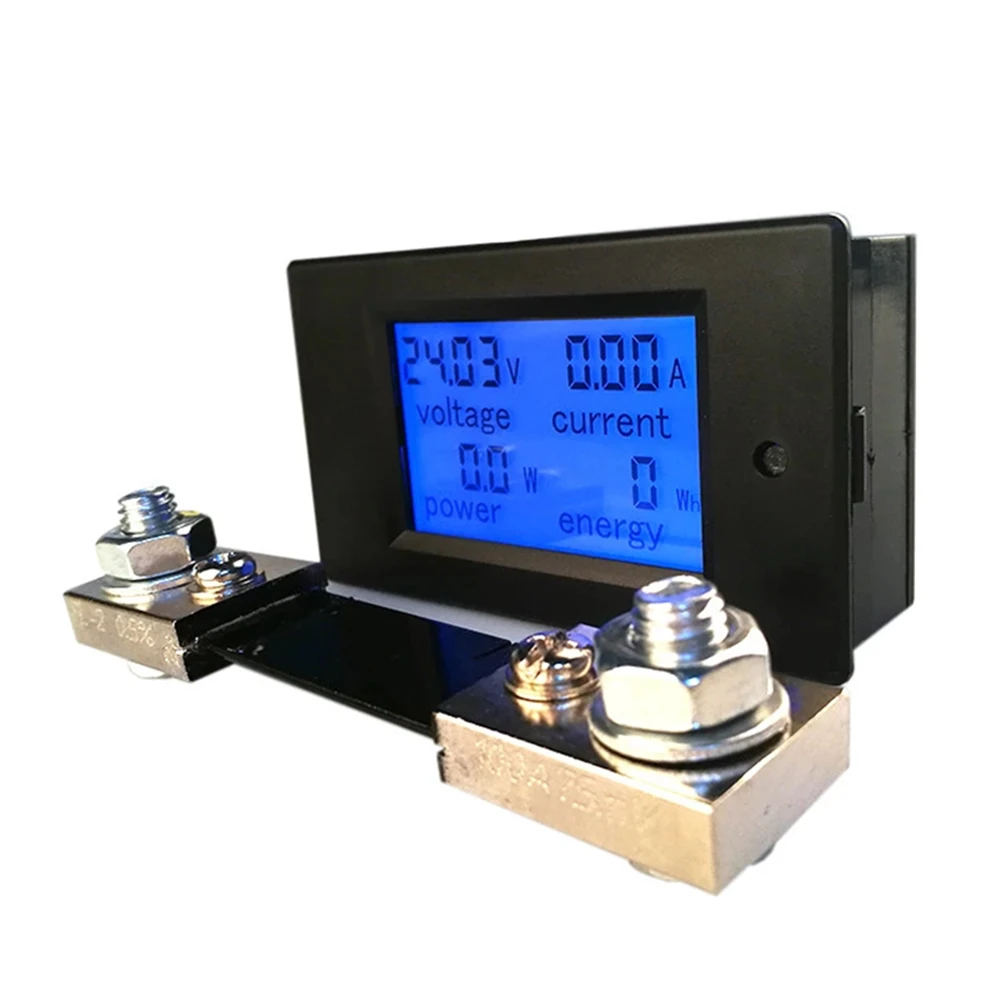 

PZEM-051 DC Voltmeter Ammeter Power Energy Digital Voltage Current Meter LCD 4 inch DC 6.5-100V 20A 50A 100A with Shunt
