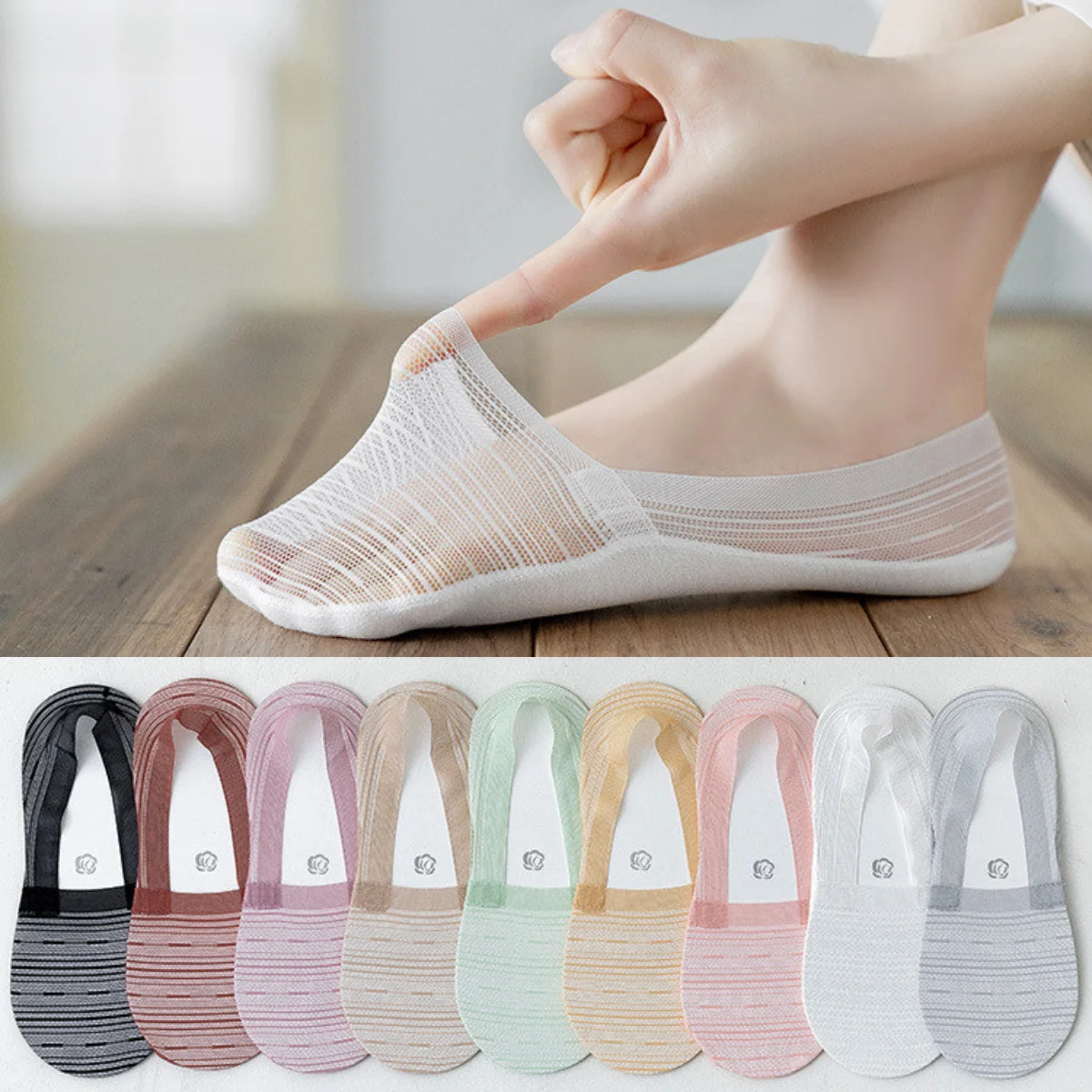 Summer Thin Lace Sock Slippers Women Hollow Out Mesh Breathable Low Cut Ankle Boat Socks Women Anti-slip Invisible No Show Socks
Summer Thin Lace Sock Slippers Women Hollow Out Mesh Breathable Low Cut Ankle Boat Socks Women Anti-slip Invisible No Show Socks