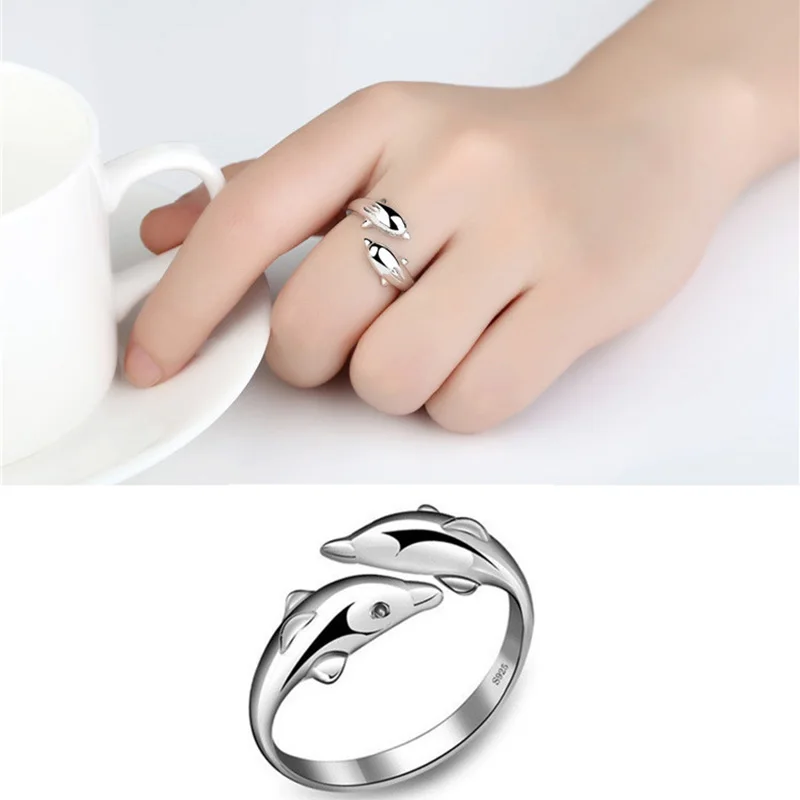 Adjustable Double Dolphin Love Ring Amazing Feminine Silver Jewelry, Perfect For Parties and Gifts
Adjustable Double Dolphin Love Ring Amazing Feminine Silver Jewelry, Perfect For Parties and Gifts