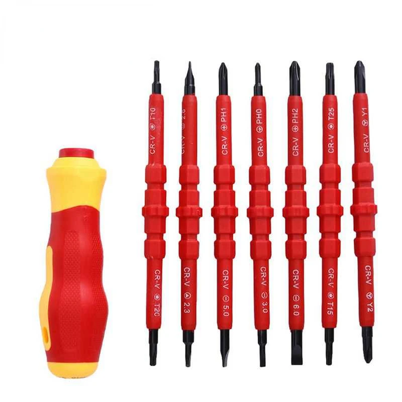 Krachtige 7Pcs Insulated Electrical Single Head Hand Screwdriver Tools CRV Slotted Phillips Magnetic Herramientas
Krachtige 7Pcs Insulated Electrical Single Head Hand Screwdriver Tools CRV Slotted Phillips Magnetic Herramientas