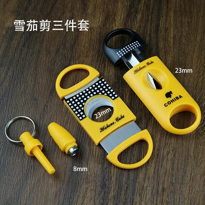 COHIBA CIGAR CUTTER 3Pcs Combination Sets Sharp Stainless Steel Blade V-Cut Cigars Guillotine Puncher Knife Cigar Accessories009
COHIBA CIGAR CUTTER 3Pcs Combination Sets Sharp Stainless Steel Blade V-Cut Cigars Guillotine Puncher Knife Cigar Accessories009