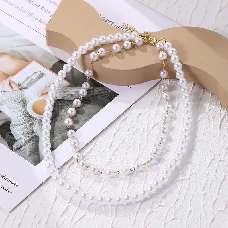Fashion Double Layer Pearl Necklace Minimalist Choker Necklace Layered Jewelry For Women Gift
Fashion Double Layer Pearl Necklace Minimalist Choker Necklace Layered Jewelry For Women Gift