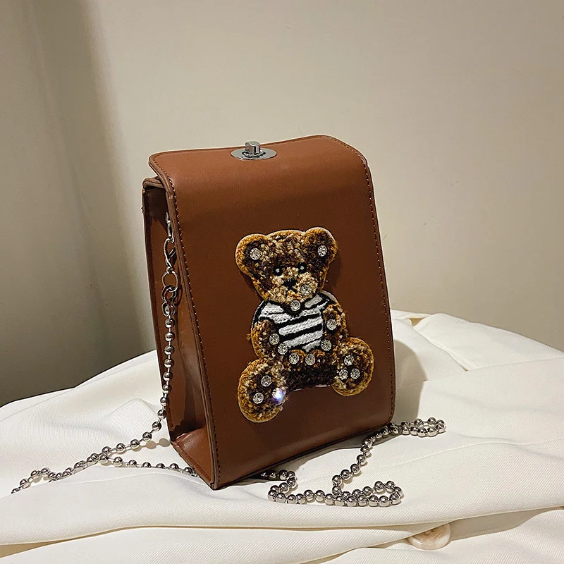 2022 Chain Mobile Phone Bag Bear Leisure One Shoulder Messenger Small Square Bag Luxury Women Brand Handbags Tote Bags for Women
2022 Chain Mobile Phone Bag Bear Leisure One Shoulder Messenger Small Square Bag Luxury Women Brand Handbags Tote Bags for Women