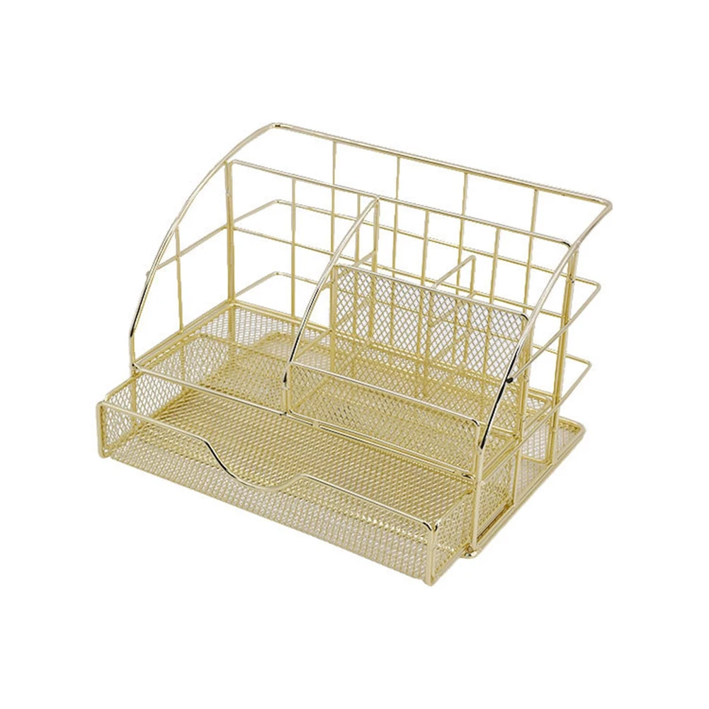 Golden Desk Organizer for Women,All in One Mesh Office Organizer Desk Accessories,Compartments+1 Mini Sliding Drawer
Golden Desk Organizer for Women,All in One Mesh Office Organizer Desk Accessories,Compartments+1 Mini Sliding Drawer