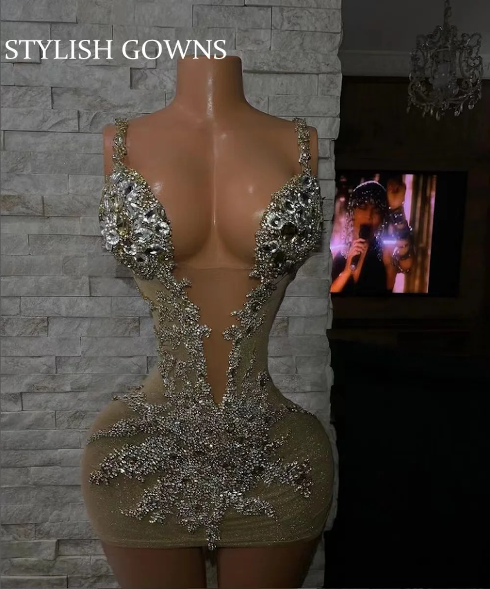 Luxury Sparkly Mermaid Short Prom Dress 2022 Sexy Beaded Crystal Diamond Evening Dresses For Black Girl Sweetheart Mini Cocktail
Luxury Sparkly Mermaid Short Prom Dress 2022 Sexy Beaded Crystal Diamond Evening Dresses For Black Girl Sweetheart Mini Cocktail
