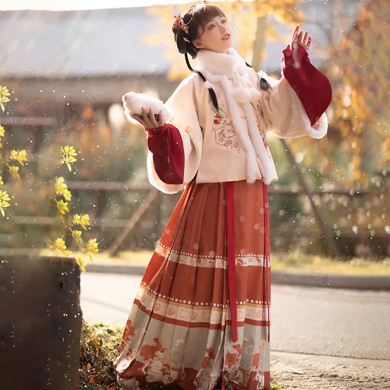 2023 autumn winter chinese style hanfu floral embroidery warm dress set oriental ancient princess hanfu new year clothing a167
2023 autumn winter chinese style hanfu floral embroidery warm dress set oriental ancient princess hanfu new year clothing a167