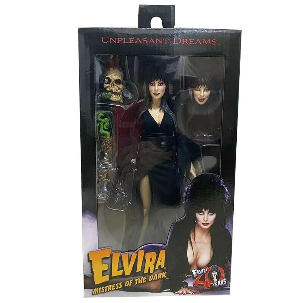 New Sexy Elvira Mistress of The Dark 40 Years 20CM Action Figure Model Toys Gift Collection Unpleasant Dreams NECA
New Sexy Elvira Mistress of The Dark 40 Years 20CM Action Figure Model Toys Gift Collection Unpleasant Dreams NECA