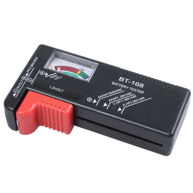 BT168 Universal Battery Checker Tester For AA AAA C D 9V 1.5V Button Cell Batteries
BT168 Universal Battery Checker Tester For AA AAA C D 9V 1.5V Button Cell Batteries