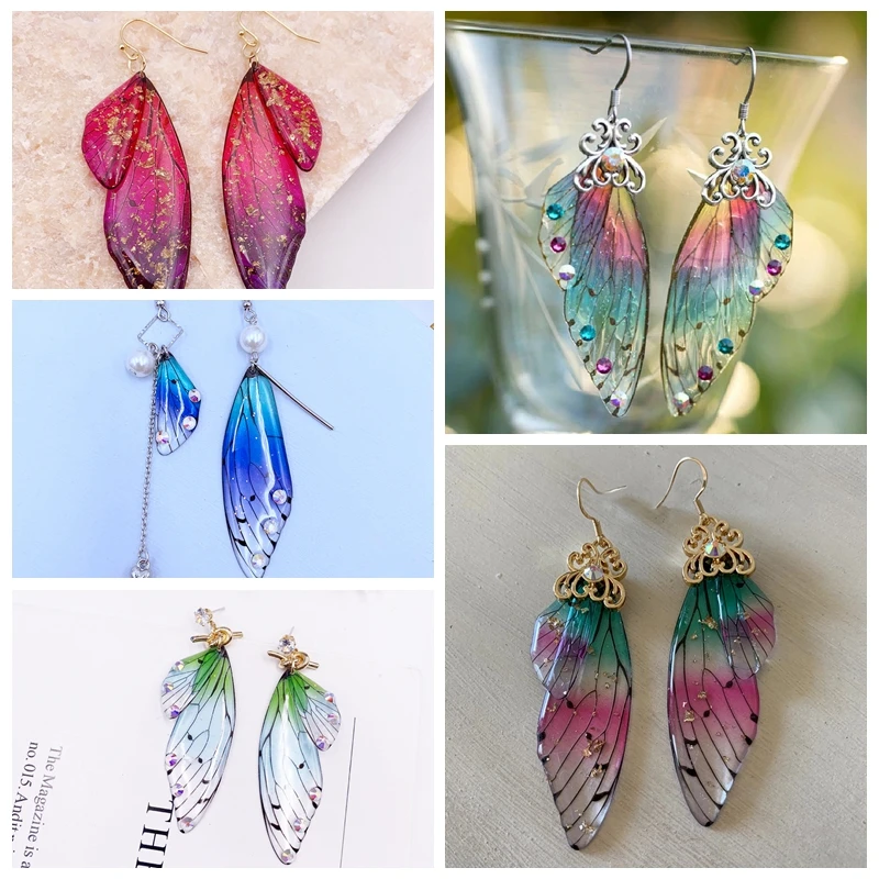 Minar Fantasy Neon Color Rhinestone Cicada Wings Earrings Trendy Butterfly Gradient Pink Blue Foil Enemel Long Dangle Earrings
Minar Fantasy Neon Color Rhinestone Cicada Wings Earrings Trendy Butterfly Gradient Pink Blue Foil Enemel Long Dangle Earrings
