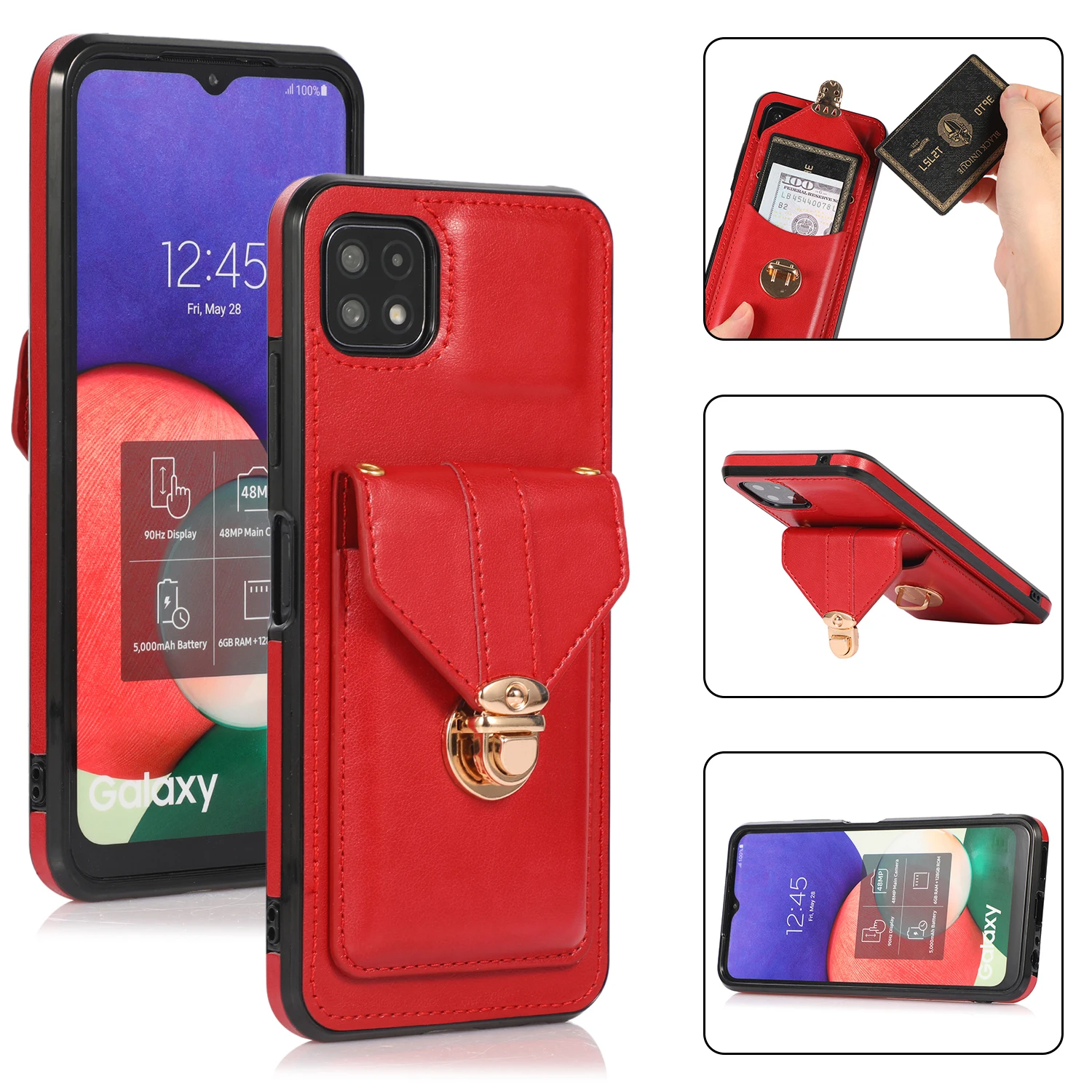 Cute Wallet Card Slots Bag Phone Case for Samsung Galaxy A22 A12 A72 A52 A32 A42 A71 A51 A31 Shockproof Back Cover with Lanyard
Cute Wallet Card Slots Bag Phone Case for Samsung Galaxy A22 A12 A72 A52 A32 A42 A71 A51 A31 Shockproof Back Cover with Lanyard