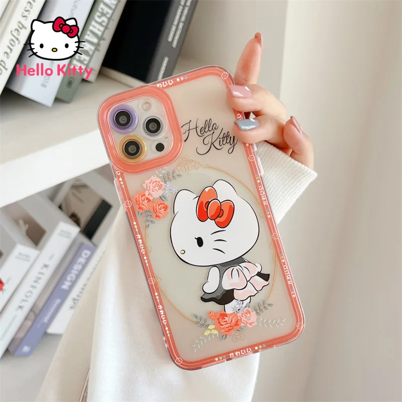 

Hello Kitty for IPhone 7/8P/X/XR/XS/XSMAX/11/12Pro/12mini All-inclusive Lens Drop-proof Transparent Mobile Phone Case