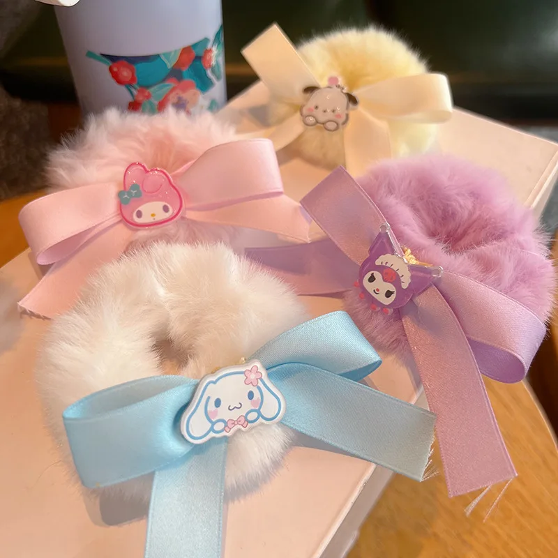 Girls Cute Cinnamoroll Pochacco Melody Kuromi Plush Hair Ring Soft Girl Bow Hair Rope Imitation Rabbit Hair Fluffy Accessories
Girls Cute Cinnamoroll Pochacco Melody Kuromi Plush Hair Ring Soft Girl Bow Hair Rope Imitation Rabbit Hair Fluffy Accessories