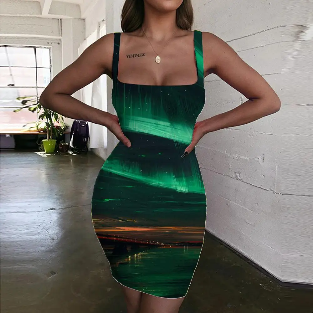 SOMEPET Aurora Dresses Women Northern Lights Halter Sleeveless Trippy Vestido Sexy Snow 3d Print Lake Ladies Dresses
SOMEPET Aurora Dresses Women Northern Lights Halter Sleeveless Trippy Vestido Sexy Snow 3d Print Lake Ladies Dresses