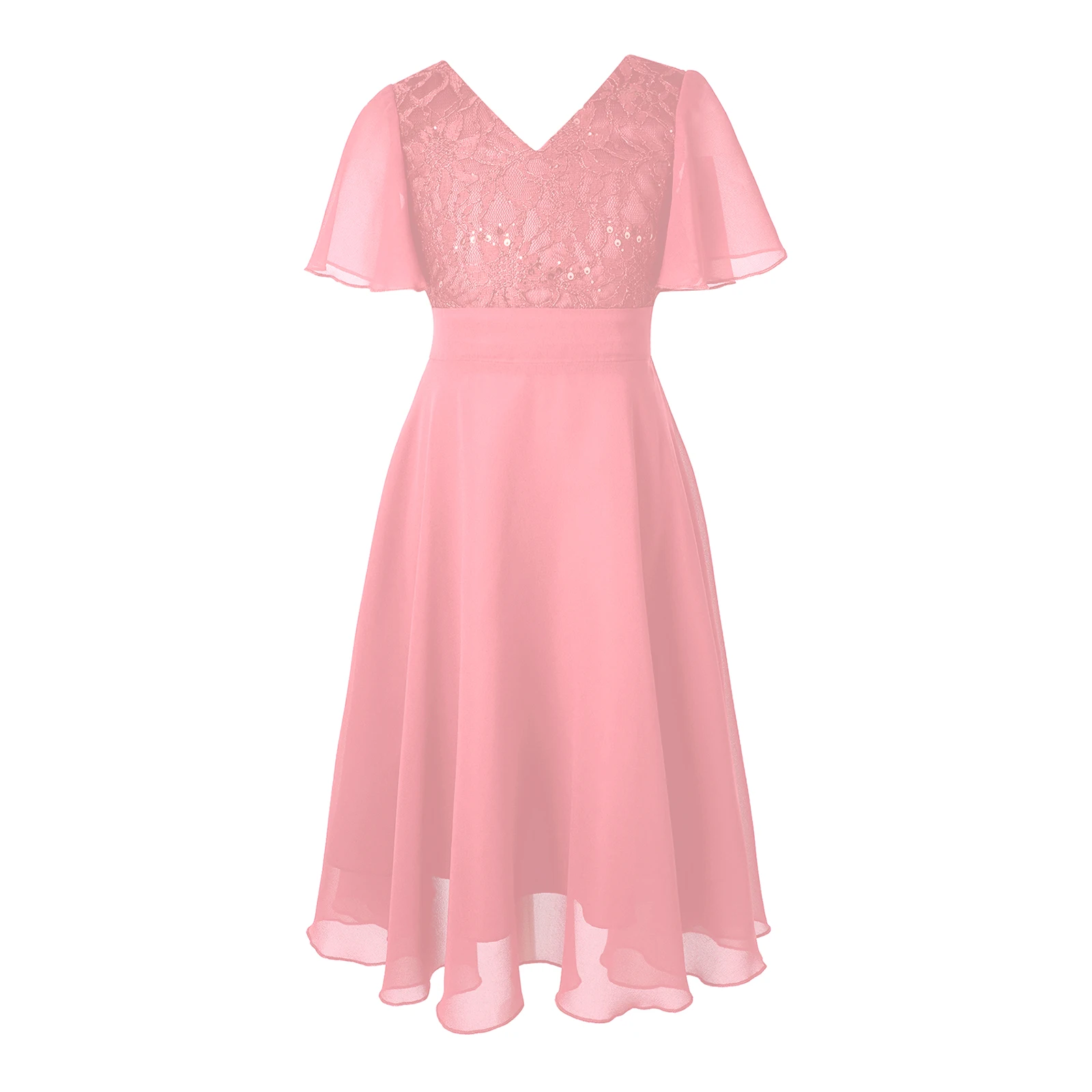 Kids Girls Shiny Sequin Lace Bodice Party Dress V Neck A-Line Chiffon Evening Birthday Party Dress Wedding Flower Girl's Dress
Kids Girls Shiny Sequin Lace Bodice Party Dress V Neck A-Line Chiffon Evening Birthday Party Dress Wedding Flower Girl's Dress