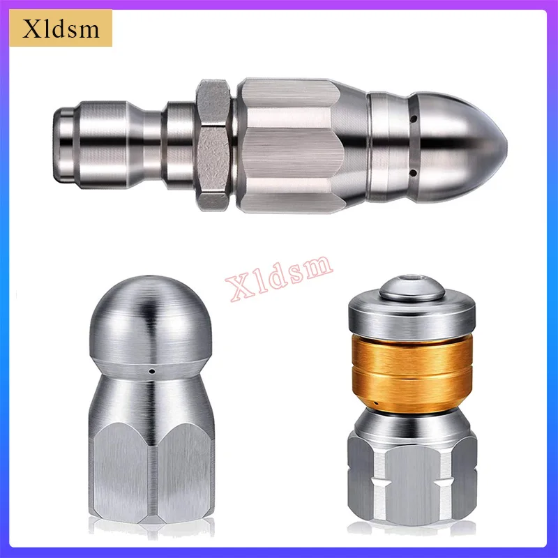 Sprayer head 1/4Inch Stainless Steel High Pressure CleanerDrainSewerCleaningPipeSewer Spraying Quick Plug Drain Hose NozzleTools
Sprayer head 1/4Inch Stainless Steel High Pressure CleanerDrainSewerCleaningPipeSewer Spraying Quick Plug Drain Hose NozzleTools