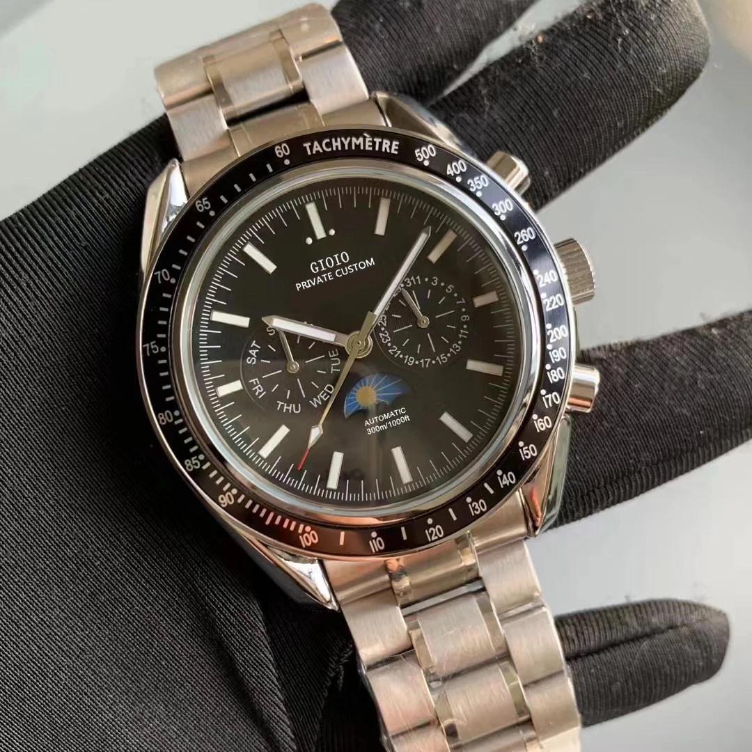 Мужские автоматические механические часы Moon Phase, синие, черные, с кожаным ремешком
Мужские автоматические механические часы Moon Phase, синие, черные, с кожаным ремешком