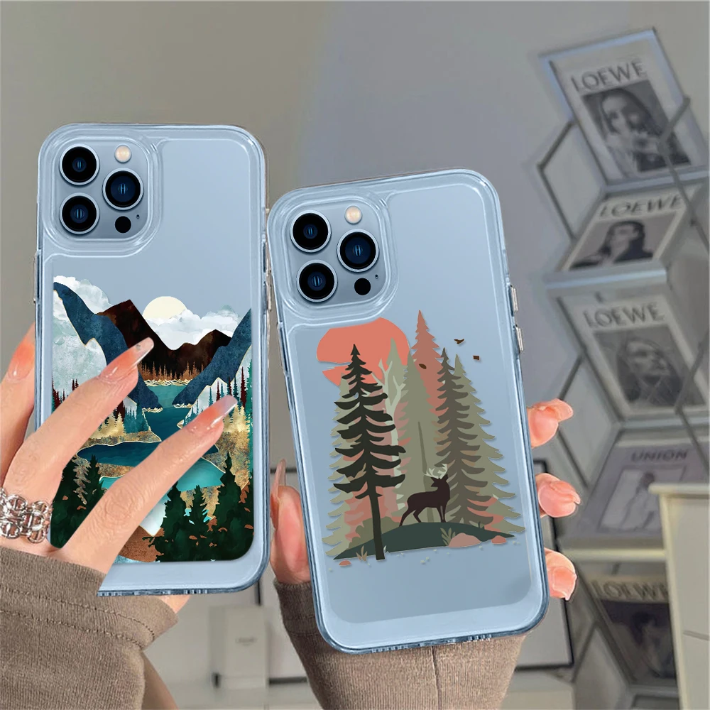 Scenery Painting Clear Phone Case for iPhone 14 13 12 11 Pro Max Mini XS XR X Shell Back Cover for iPhone14promax Capa Fundas
Scenery Painting Clear Phone Case for iPhone 14 13 12 11 Pro Max Mini XS XR X Shell Back Cover for iPhone14promax Capa Fundas