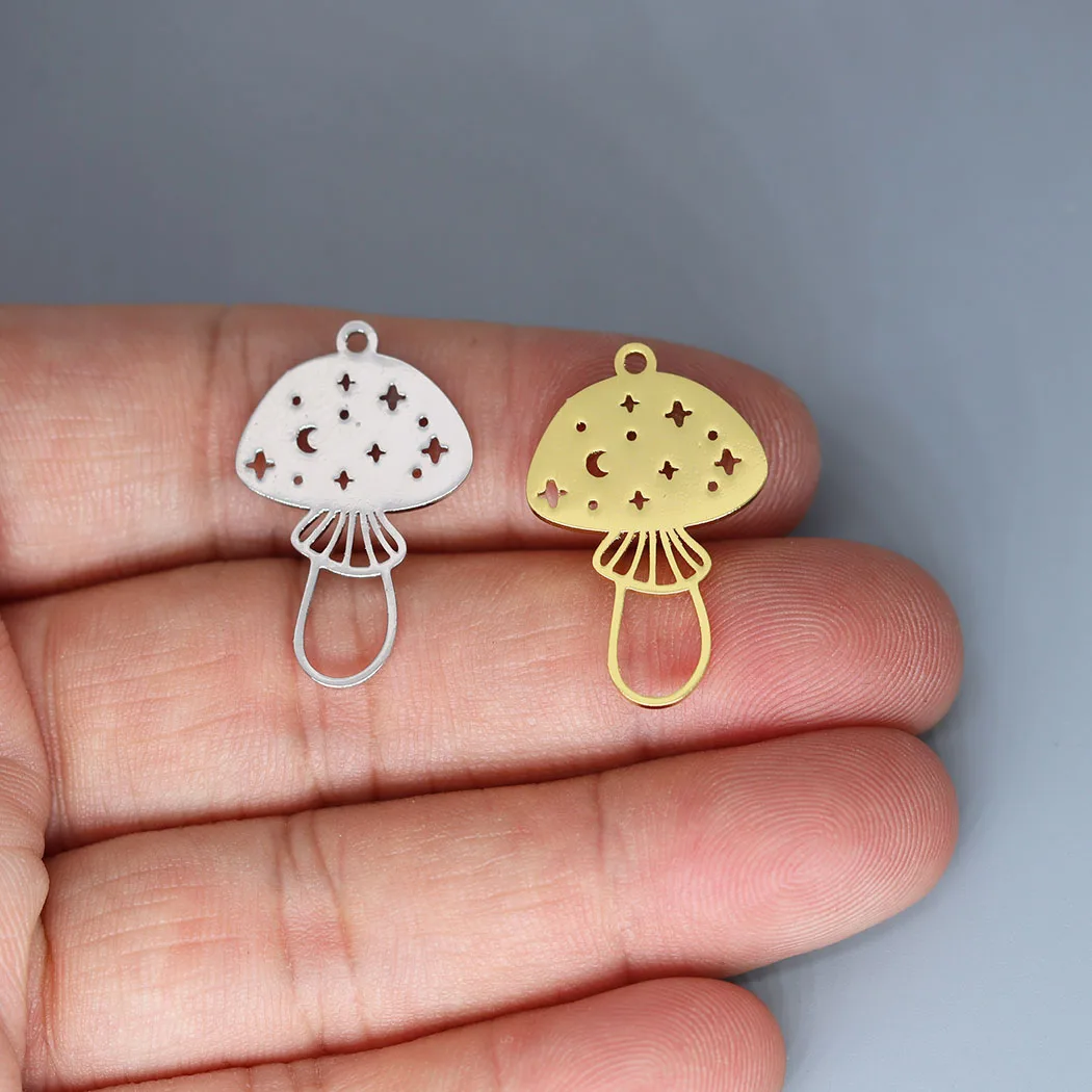 5pcs/lot Celestial Moon Stars Mushroom Charm Pendant For Necklace Bracelets Crafts Making Handmade Stainless Steel Charm
5pcs/lot Celestial Moon Stars Mushroom Charm Pendant For Necklace Bracelets Crafts Making Handmade Stainless Steel Charm