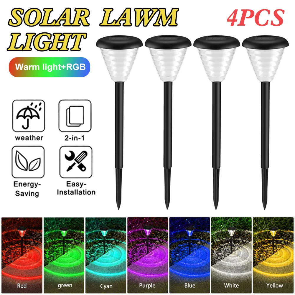 4Pcs Solar Pathway Lights Outdoor Landscape Stake Colorful Solar Lights IP65 Waterproof Auto On/Off for Garden Patio Decoration
4Pcs Solar Pathway Lights Outdoor Landscape Stake Colorful Solar Lights IP65 Waterproof Auto On/Off for Garden Patio Decoration
