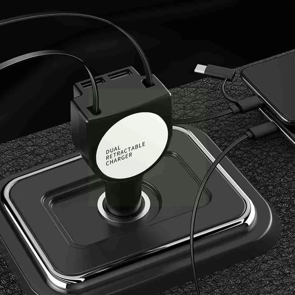 3 In 1 Car Charger 2.4A Fast Charging Retractable USB Car Charger With Cable For Apple Samsung Xiaomi Huawei Type C Car Cha H6N0
3 In 1 Car Charger 2.4A Fast Charging Retractable USB Car Charger With Cable For Apple Samsung Xiaomi Huawei Type C Car Cha H6N0