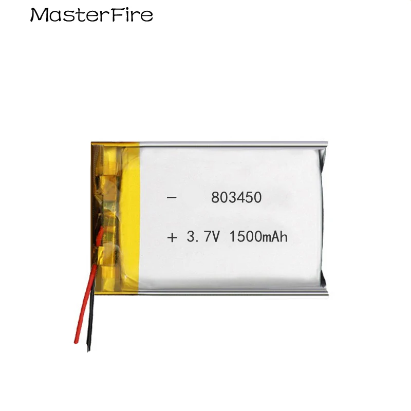 3.7V 1500mah Rechargeable Polymer Lithium Battery 803450 for Purifier Medical Eye Care Beauty Device Printer Toy Batteries Cell
3.7V 1500mah Rechargeable Polymer Lithium Battery 803450 for Purifier Medical Eye Care Beauty Device Printer Toy Batteries Cell