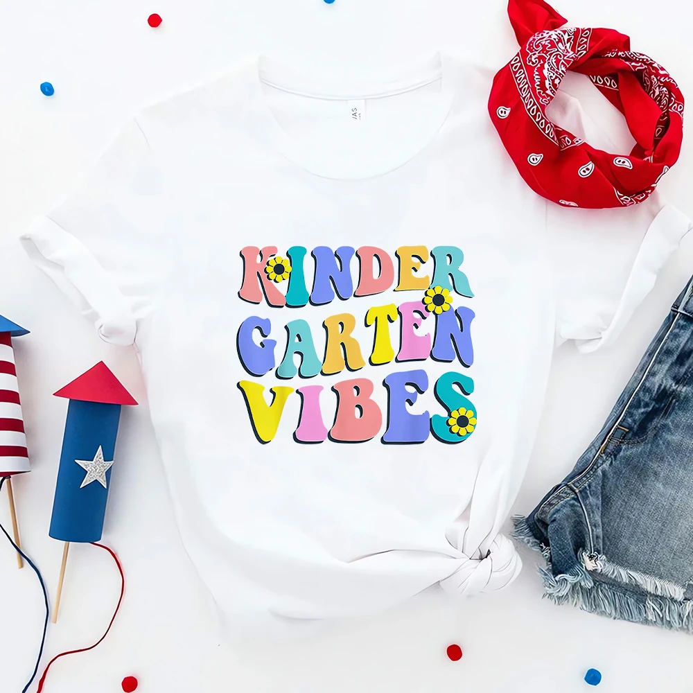 Kindergarten Vibes Cute Women T-shirts Fashion Youth Style Teacher Clothes Aesthetic Summer O-neck Tops Tees Free Shipping
Kindergarten Vibes Cute Women T-shirts Fashion Youth Style Teacher Clothes Aesthetic Summer O-neck Tops Tees Free Shipping