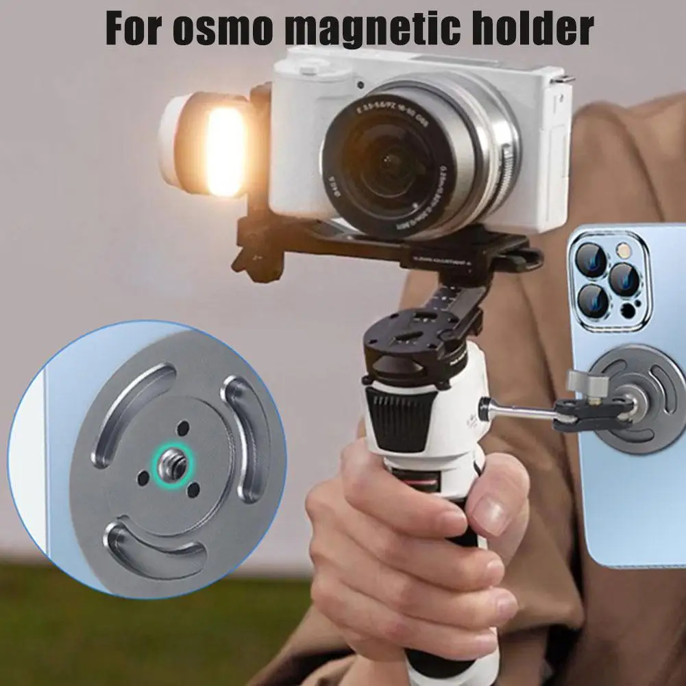 Magnetic Adapter Phone Holder for DJI Osmo OM6 Om5 Om4 Om 4 SE with 1/4 Extension Thread for MagSafe Magnet Clamp
Magnetic Adapter Phone Holder for DJI Osmo OM6 Om5 Om4 Om 4 SE with 1/4 Extension Thread for MagSafe Magnet Clamp