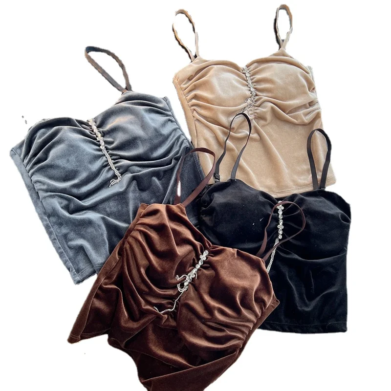 Y2K Crop Top Camis Retro Velour Strap Tops Women Sexy Sleeveless Slim Party Y2K Tops Summer Off Shoulder Korean Short Camisole
Y2K Crop Top Camis Retro Velour Strap Tops Women Sexy Sleeveless Slim Party Y2K Tops Summer Off Shoulder Korean Short Camisole