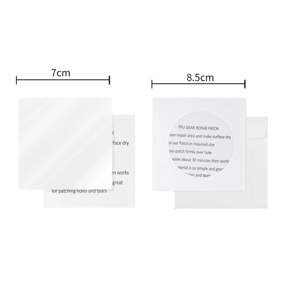 2022 New Repair Patch TPU 3pcs 7x7x7cm For Customers For Tent Gear Mat Sleeping Bag Transparent Repair Subsidies
2022 New Repair Patch TPU 3pcs 7x7x7cm For Customers For Tent Gear Mat Sleeping Bag Transparent Repair Subsidies