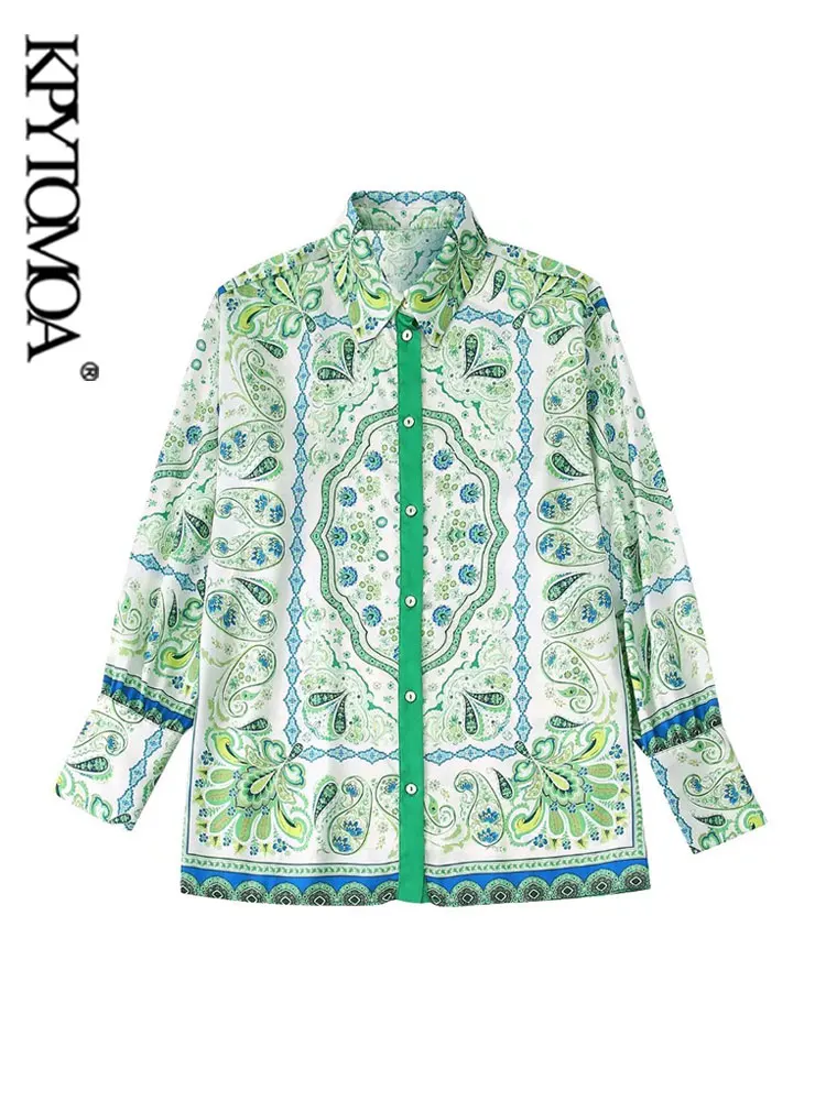 KPYTOMOA Women Fashion Contrast Printed Loose Shirts Vintage Long Sleeve Button-up Female Blouses Blusas Chic Tops
KPYTOMOA Women Fashion Contrast Printed Loose Shirts Vintage Long Sleeve Button-up Female Blouses Blusas Chic Tops