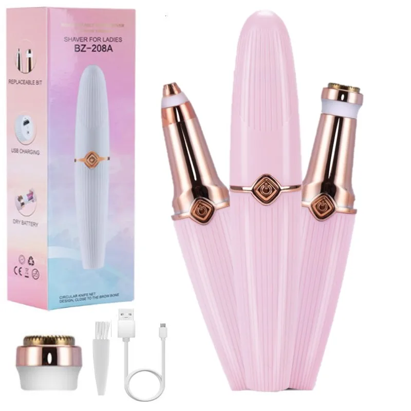 Portable 2 IN 1 Electric Epilator Eyebrow Trimmer Female Body Facial Lipstick Shape Hair Removal USBinless Razor Shaver
Portable 2 IN 1 Electric Epilator Eyebrow Trimmer Female Body Facial Lipstick Shape Hair Removal USBinless Razor Shaver