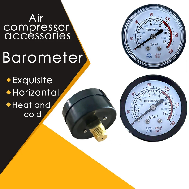 

For Air Compressor Pneumatic Gauge Scale Face Hydraulic Air Mount Manometer Axial Double Pressure Compressor Pneumatic Fluid