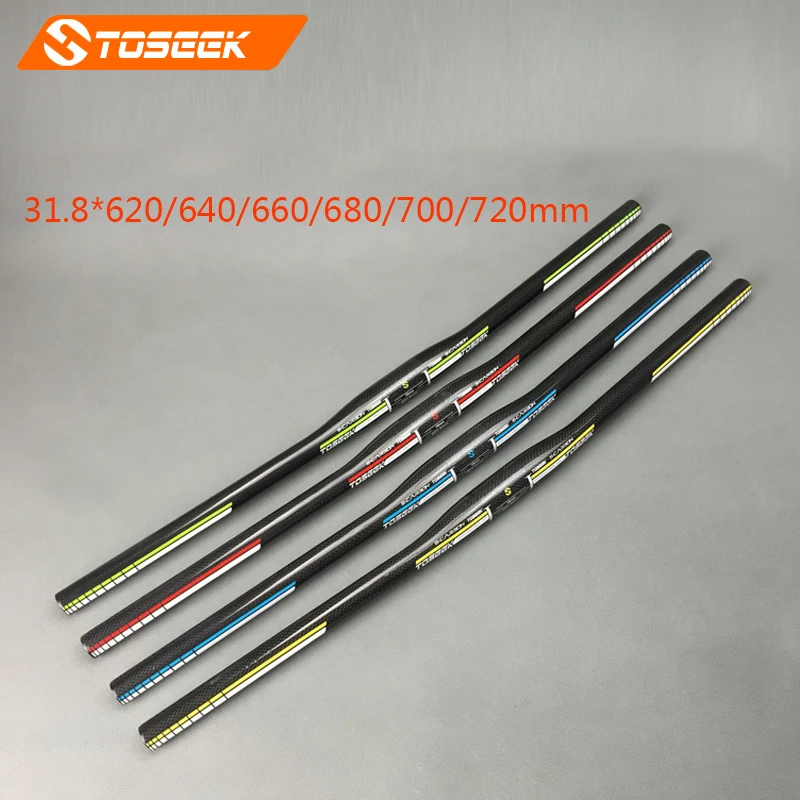 TOSEEK full carbon fiber road bike handlebar flat handlebar mtb 3K gloss finish 31.8*620/640/660/680/700/720mm red,black,bule
TOSEEK full carbon fiber road bike handlebar flat handlebar mtb 3K gloss finish 31.8*620/640/660/680/700/720mm red,black,bule