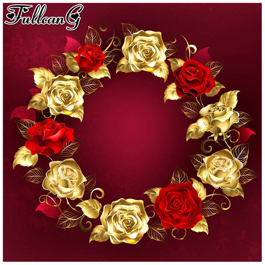 FULLCANG mosaic golden red rose diamond painting cross stitch kits 5d diy rhinestone embroidery flower picture home decor FG1440
FULLCANG mosaic golden red rose diamond painting cross stitch kits 5d diy rhinestone embroidery flower picture home decor FG1440