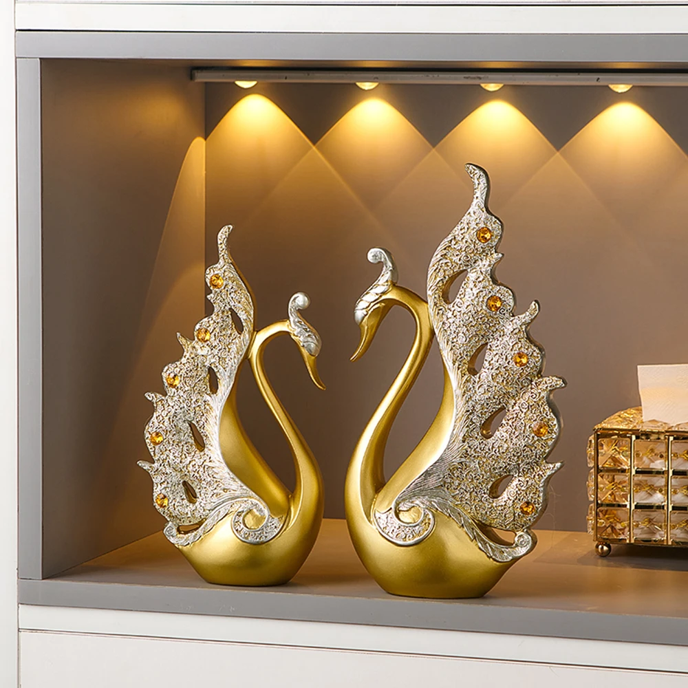 Gold Animal Figurines Gift Modern Home Decoration Resin Room Decor Swan Statues and Statues Wedding Figurine Desk Accessories
Gold Animal Figurines Gift Modern Home Decoration Resin Room Decor Swan Statues and Statues Wedding Figurine Desk Accessories