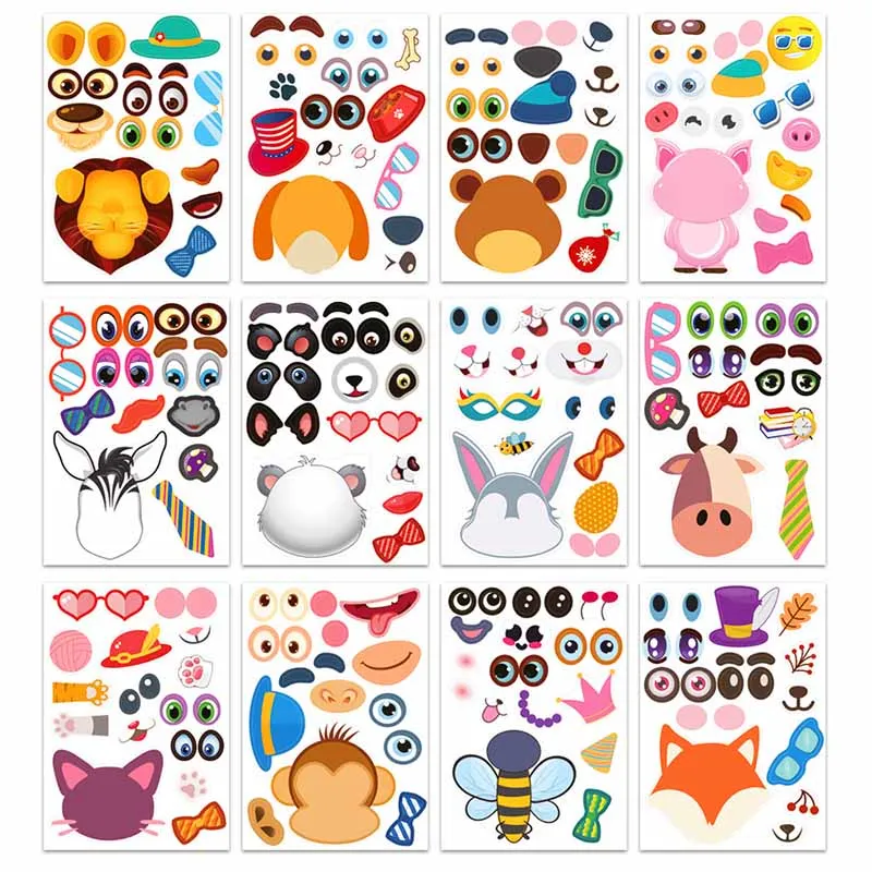 Make Your Own Sticker Sheets for Kids, 80 Sheets 20 Animal Stickers with Fantasy Animals Face Stickers for Kids Crafts Gift
Make Your Own Sticker Sheets for Kids, 80 Sheets 20 Animal Stickers with Fantasy Animals Face Stickers for Kids Crafts Gift