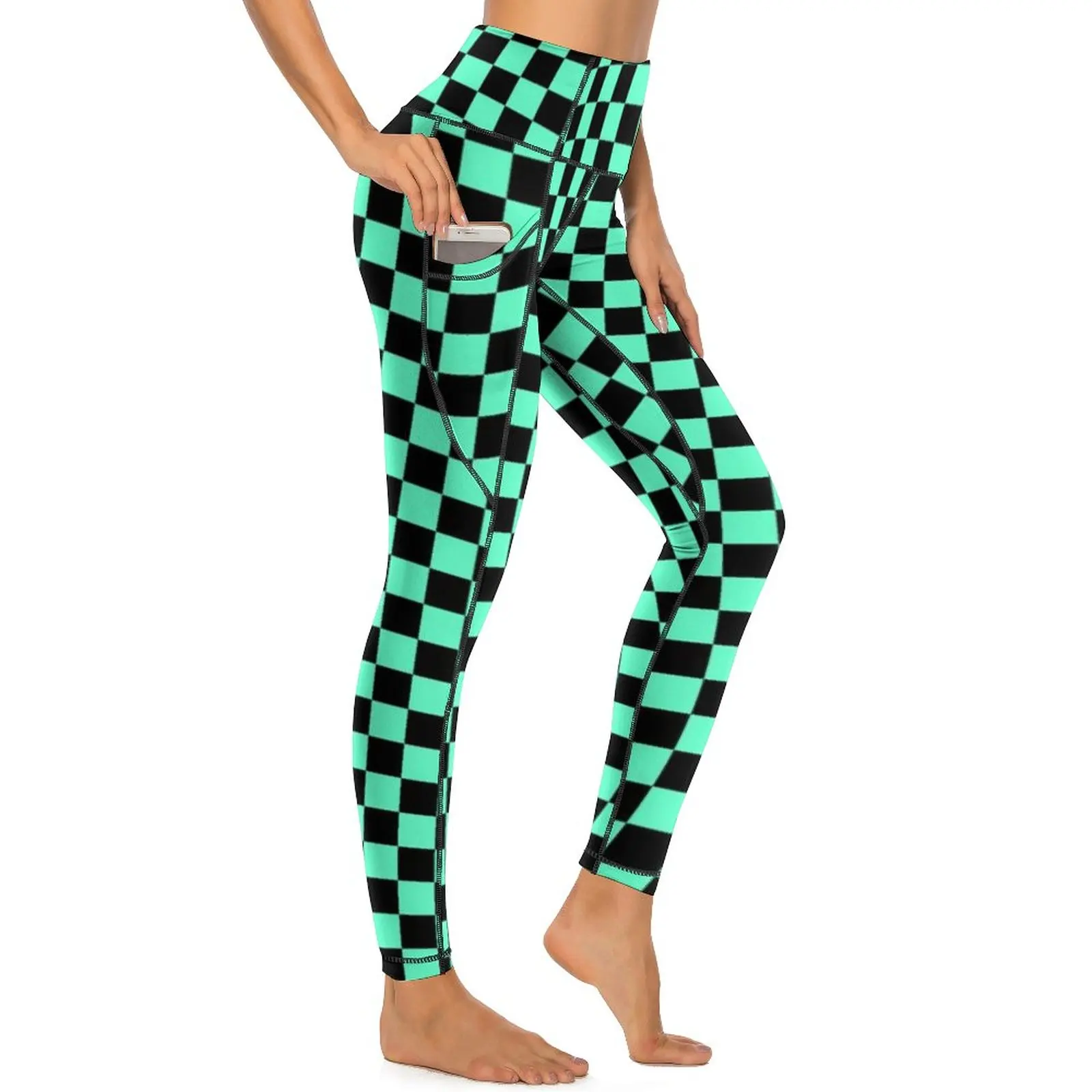 Checkerboard Pattern Leggings Green and Black Checkers Gym Yoga Pants Lady Push Up Novelty Leggins Sexy Stretchy Sports Tights
Checkerboard Pattern Leggings Green and Black Checkers Gym Yoga Pants Lady Push Up Novelty Leggins Sexy Stretchy Sports Tights