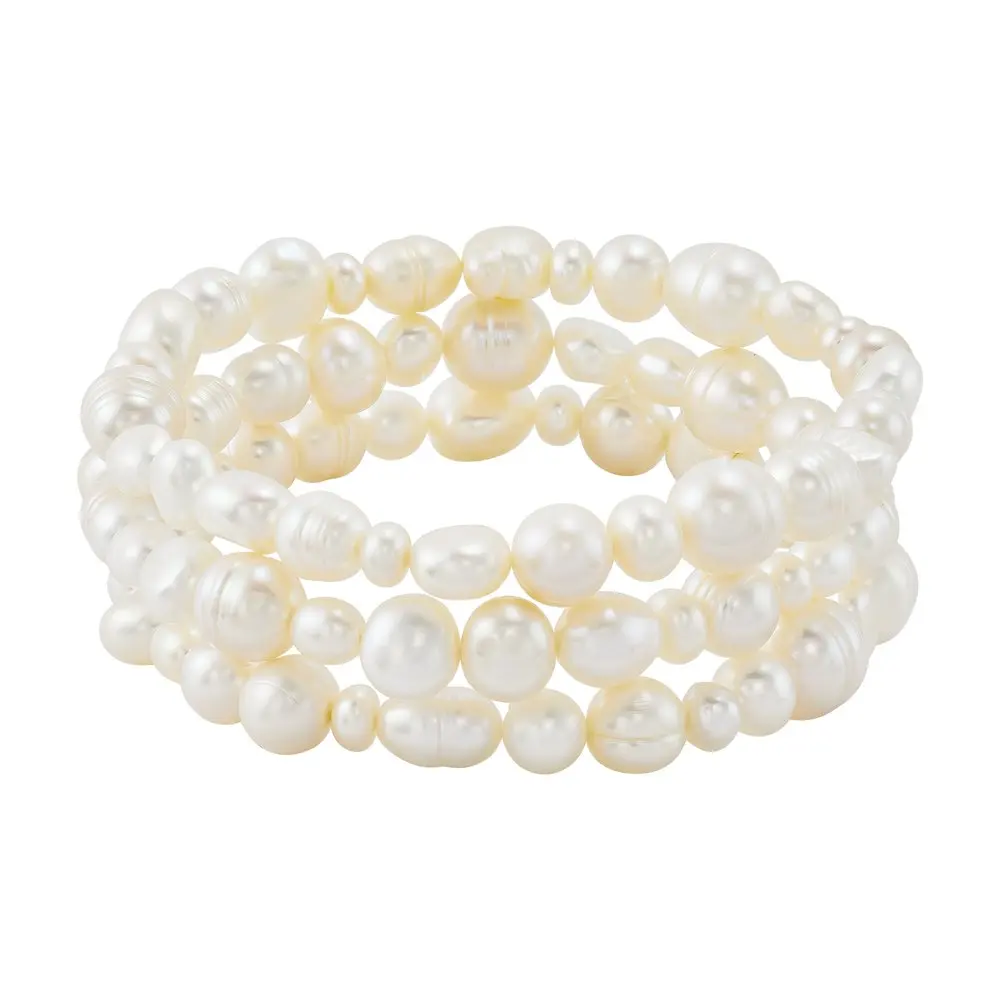 NEW Womens Baroque Freshwater White Pearl Stretch Bracelets Set fast shipping
NEW Womens Baroque Freshwater White Pearl Stretch Bracelets Set fast shipping