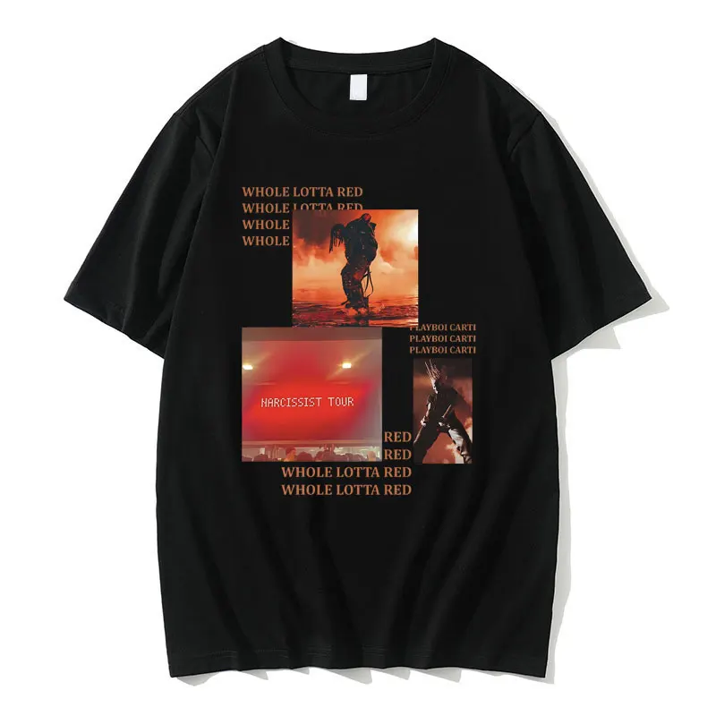 Rapper Playboi Carti Whole Lotta Red Graphic T-shirts Regular Men‘s Vintage Tops Tees Crewneck Men Women Fashion Hip Hop Tshirt
Rapper Playboi Carti Whole Lotta Red Graphic T-shirts Regular Men‘s Vintage Tops Tees Crewneck Men Women Fashion Hip Hop Tshirt