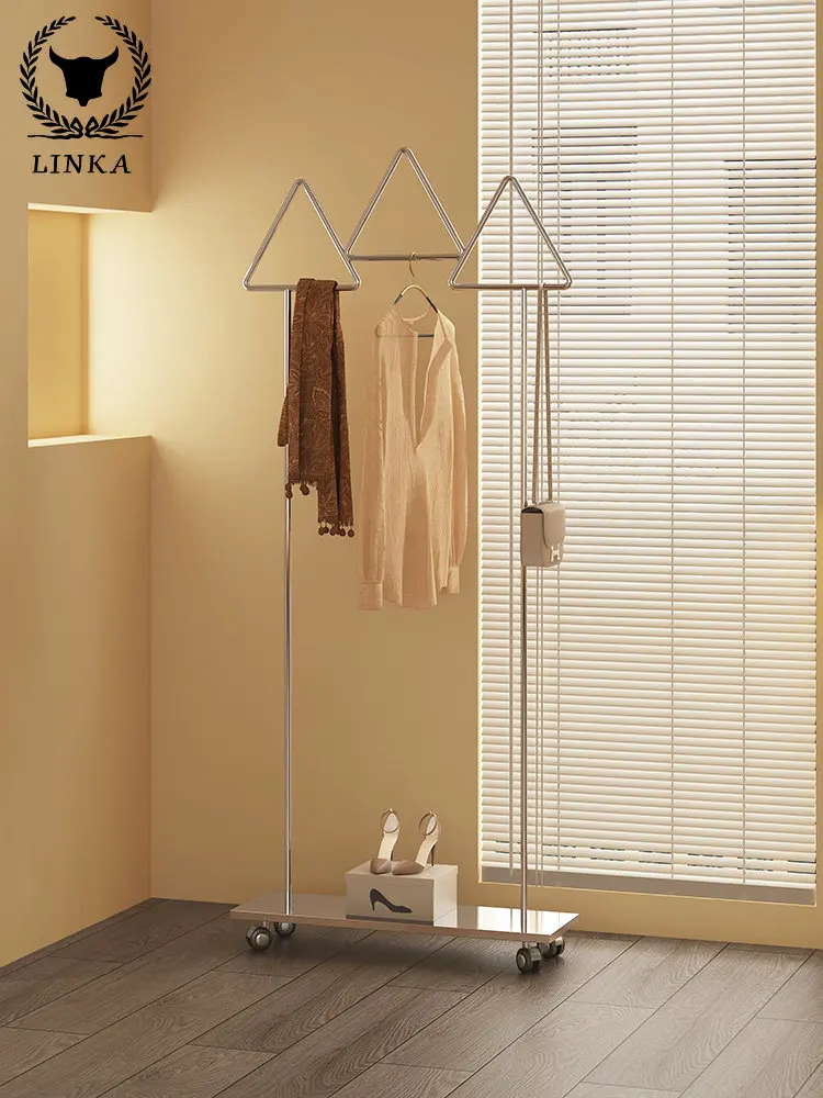 Роскошная вешалка для пальто из нержавеющей стали, подвижная современная простая вешалка для спальни от пола до пола
Роскошная вешалка для пальто из нержавеющей стали, подвижная современная простая вешалка для спальни от пола до пола