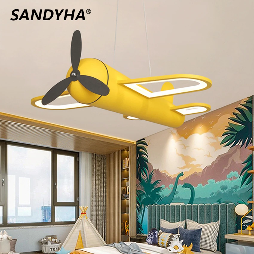 SANDYHA Aircraft Chandelier Yellow Blue Children Room Bedroom Home Decorate Creative Schoolroom Shopping Mall Led Suspend Lamp
SANDYHA Aircraft Chandelier Yellow Blue Children Room Bedroom Home Decorate Creative Schoolroom Shopping Mall Led Suspend Lamp