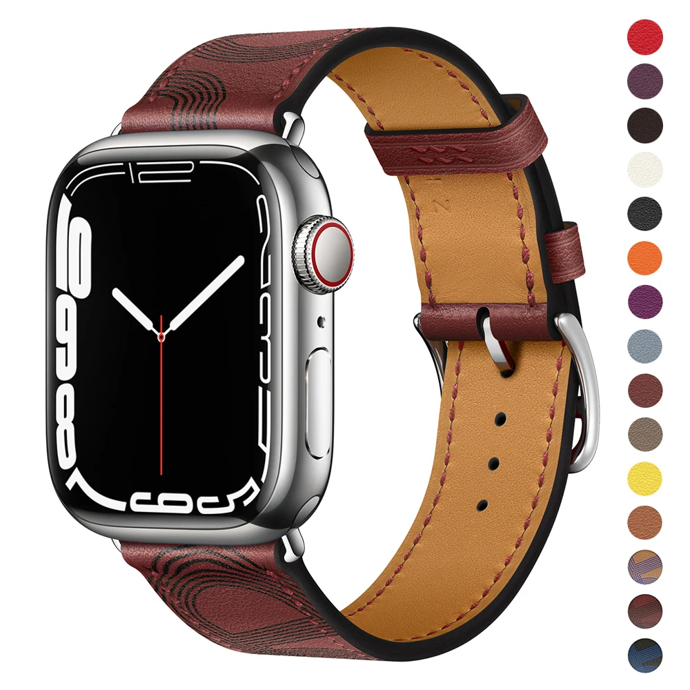 Ремешок кожаный для Apple Watch Series 7 41 мм 45 мм 6 SE 5 4 3 38 мм 40 мм 42 мм 44 мм
Ремешок кожаный для Apple Watch Series 7 41 мм 45 мм 6 SE 5 4 3 38 мм 40 мм 42 мм 44 мм
